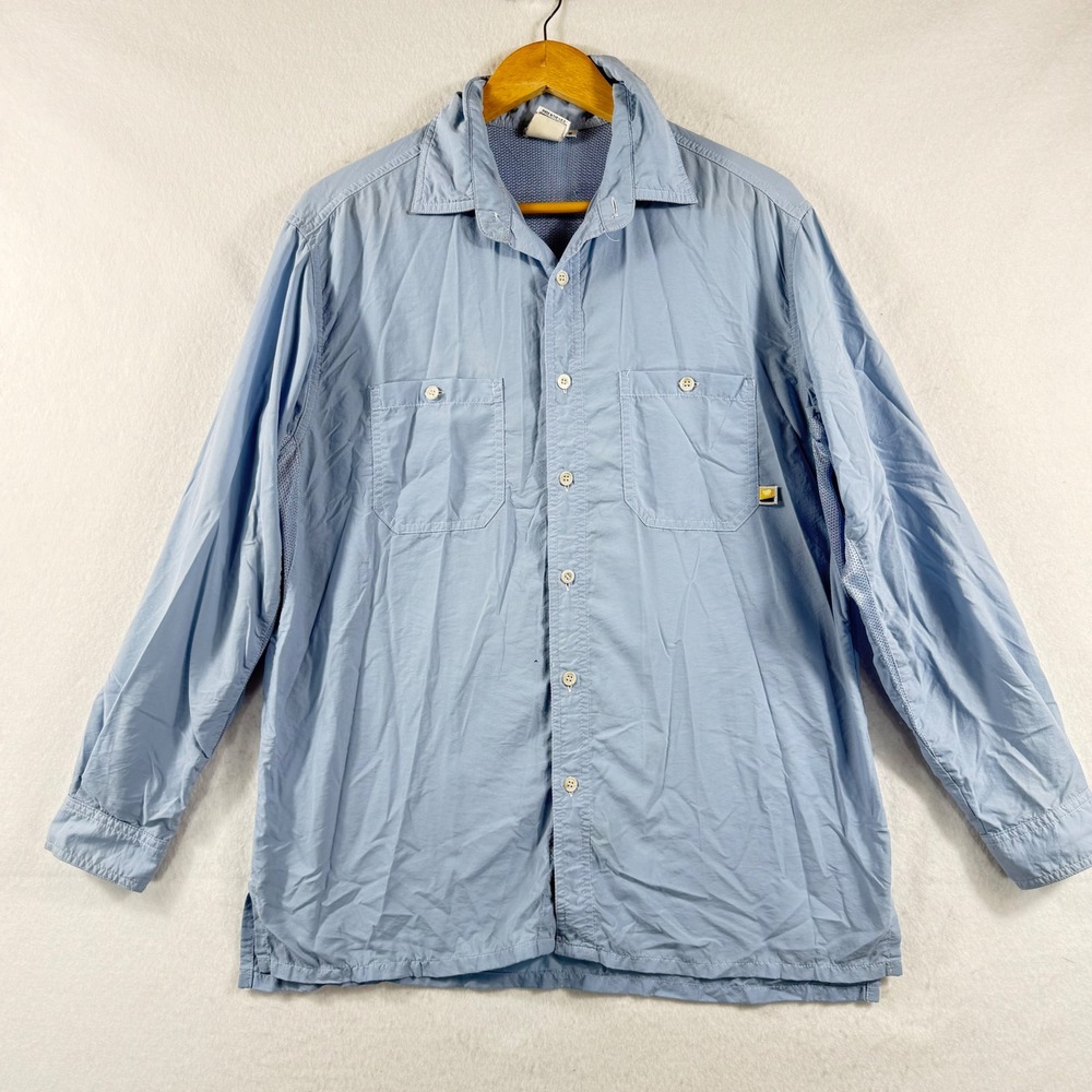 Solumbra Sun Protection Shirt Womens Small Blue Long Sleeve Gorpcore Coastal